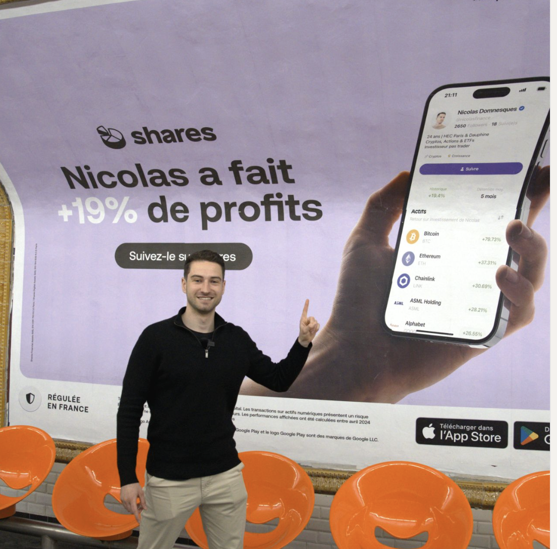 Nicolas Domnesques affiché dans le métro parisien